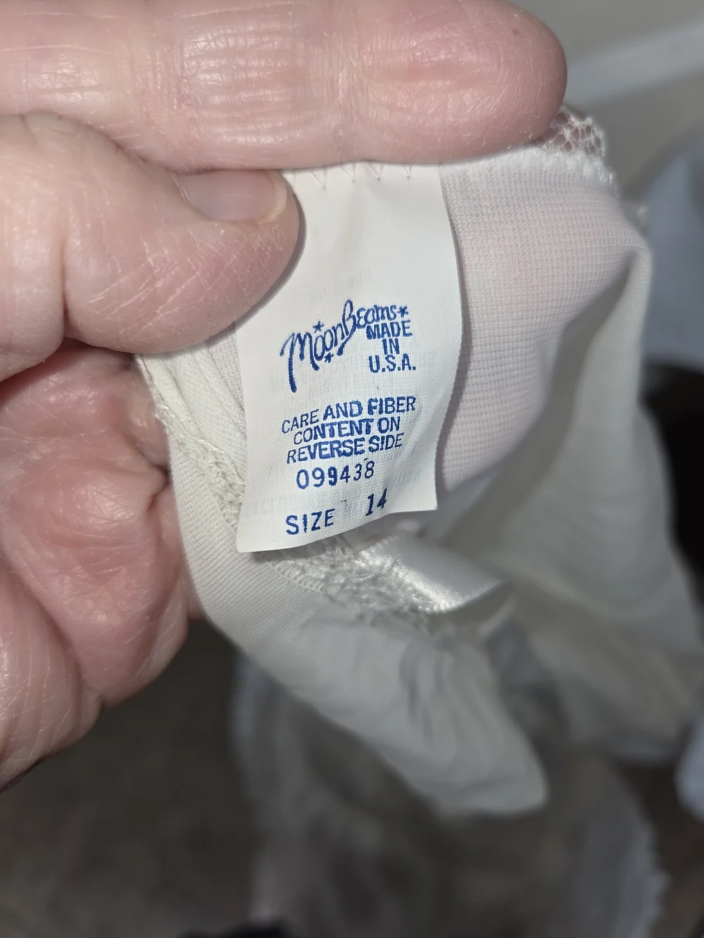 Moonbeams Vintage White Lace Tulle Petticoat Slip for Dresses/costumes. Size 14